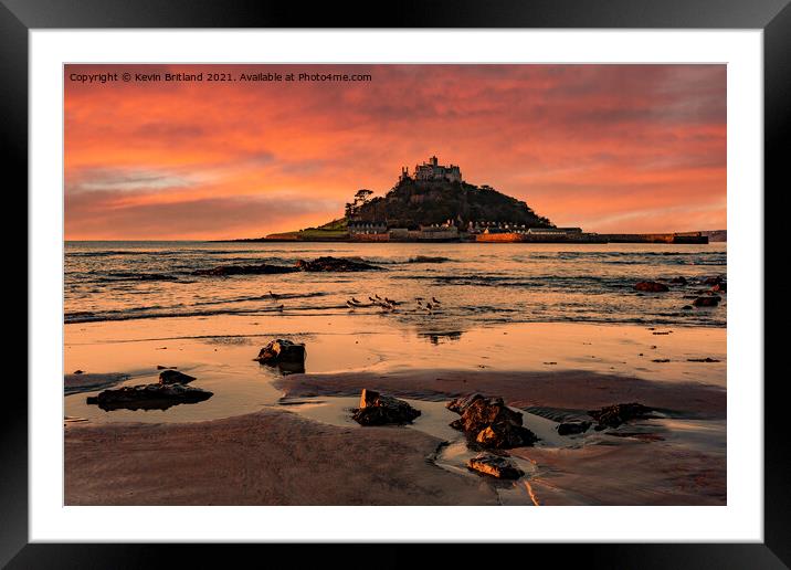 st michaels mount cornwall Framed Mounted Print by Kevin Britland