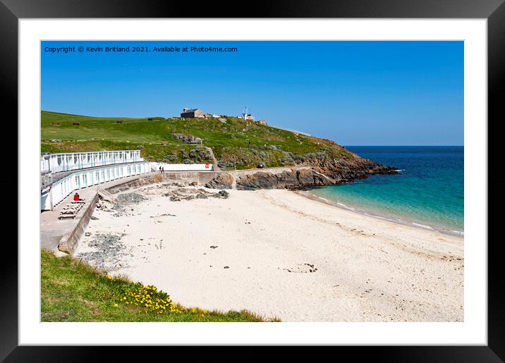 porthgwidden beach st ives Framed Mounted Print by Kevin Britland