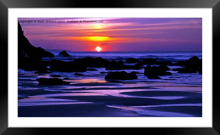 coastal sunset Framed Mounted Print by Kevin Britland