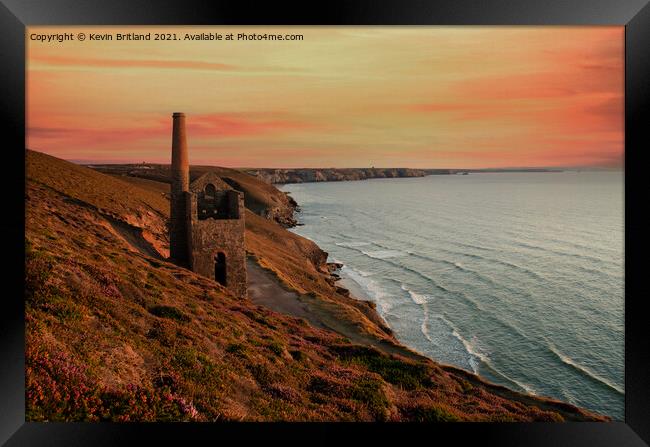 sunset cornwall Framed Print by Kevin Britland