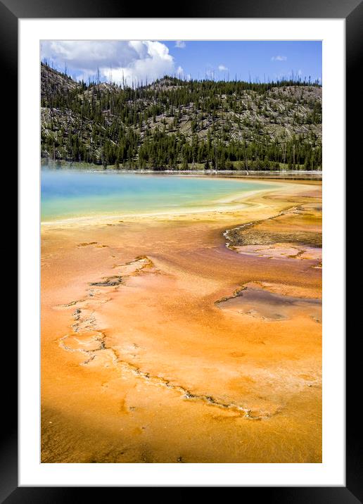 Yellowstone Geyser Basin Framed Mounted Print by Luc Novovitch