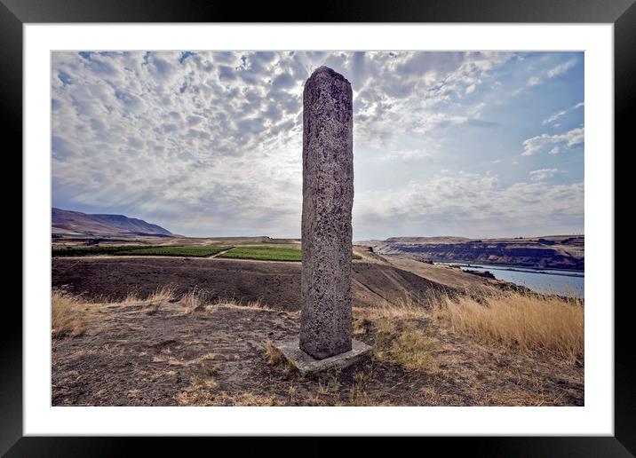 Stone Column Framed Mounted Print by Luc Novovitch