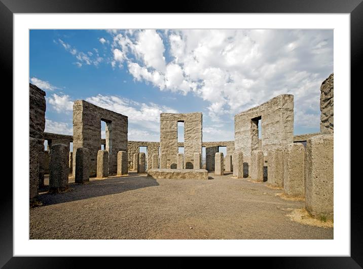 Stonehenge Replica Framed Mounted Print by Luc Novovitch