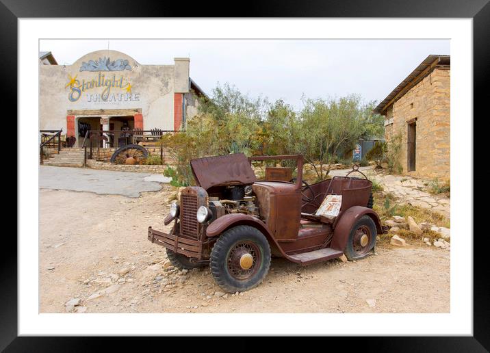 Terlingua Desert Outpost  Framed Mounted Print by Luc Novovitch