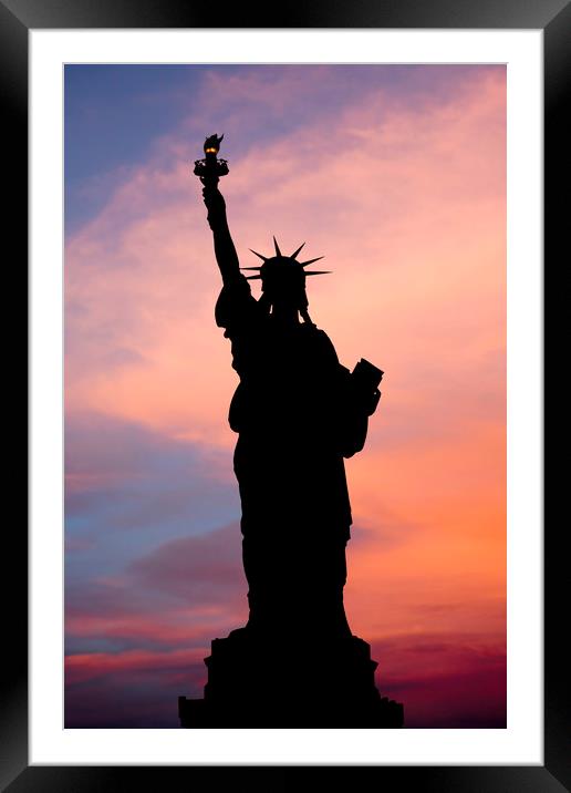 The Statue of Liberty Framed Mounted Print by Luc Novovitch