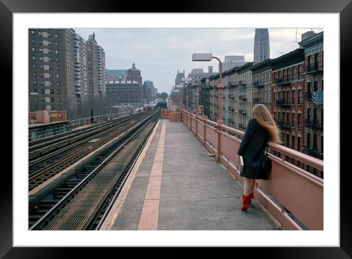 New York Subway Station Framed Mounted Print by Luc Novovitch