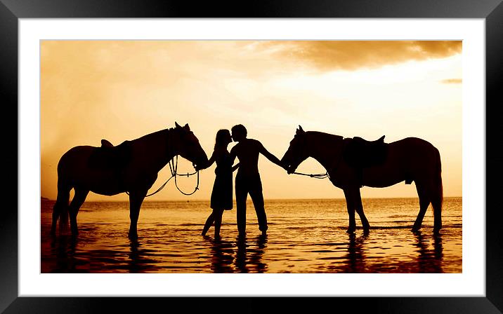 Lovers Framed Mounted Print by Daniel Kesh