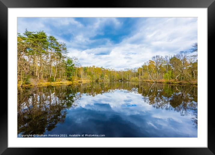 Fishpool at Gracious Pond, Chobham Common Framed Mounted Print by Graham Prentice