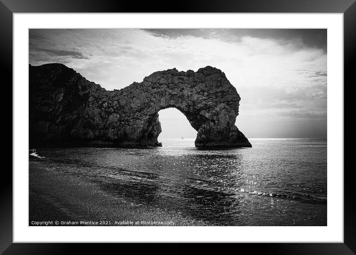 Durdle Door Limestone Arch Framed Mounted Print by Graham Prentice
