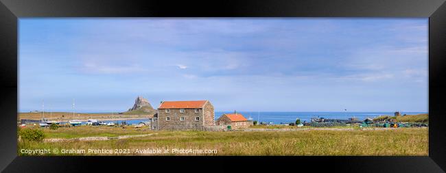 Lindisfarne Panorama Framed Print by Graham Prentice