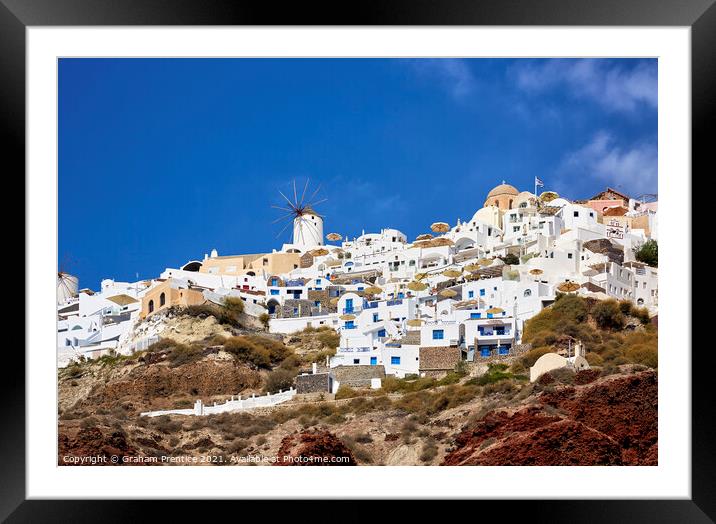 Oia, Santorini Framed Mounted Print by Graham Prentice