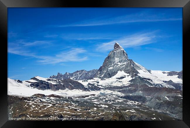 Matterhorn Vista From Gornergrat Framed Print by Graham Prentice