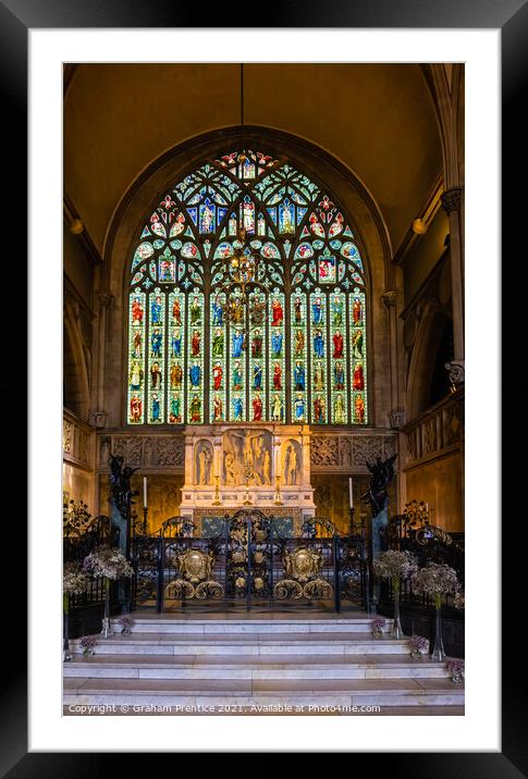 East Window, Holy Trinity Sloane Square Church Framed Mounted Print by Graham Prentice