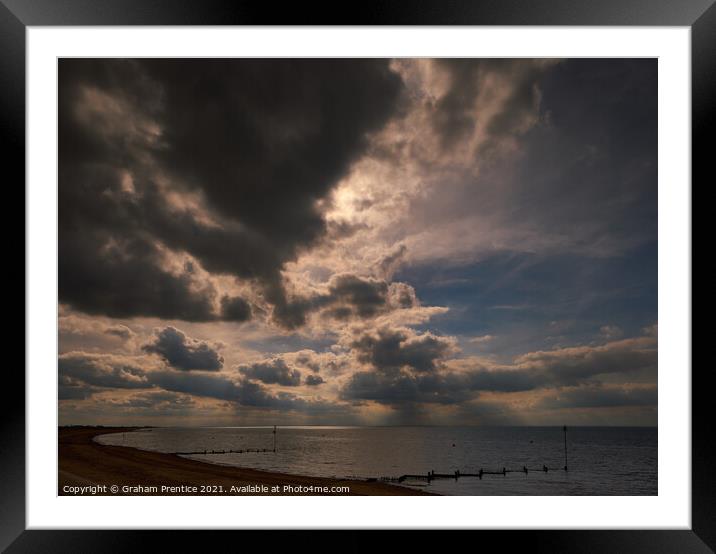 Stormy Big Sky Over Heacham Framed Mounted Print by Graham Prentice