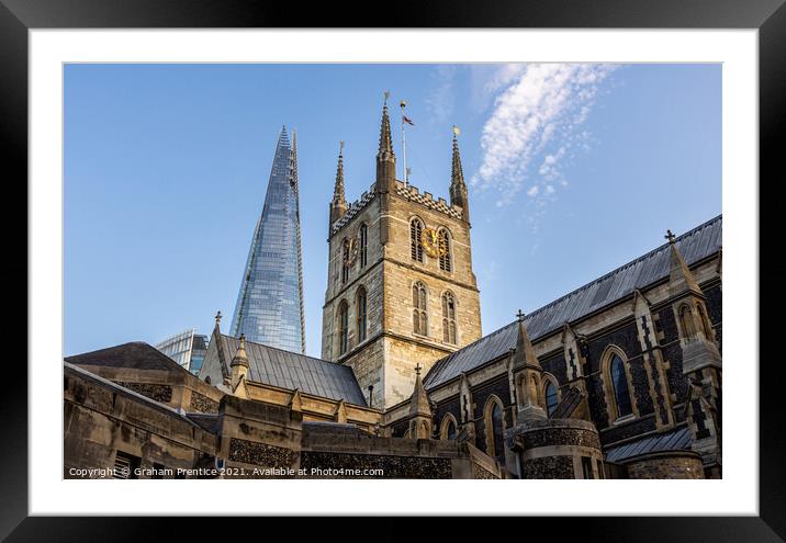 Southwark Cathedral and The Shard Framed Mounted Print by Graham Prentice