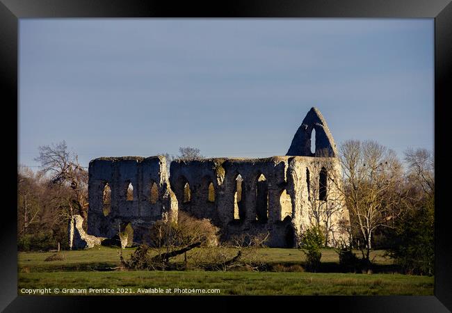 Newark Priory in Late Afternoon Light Framed Print by Graham Prentice