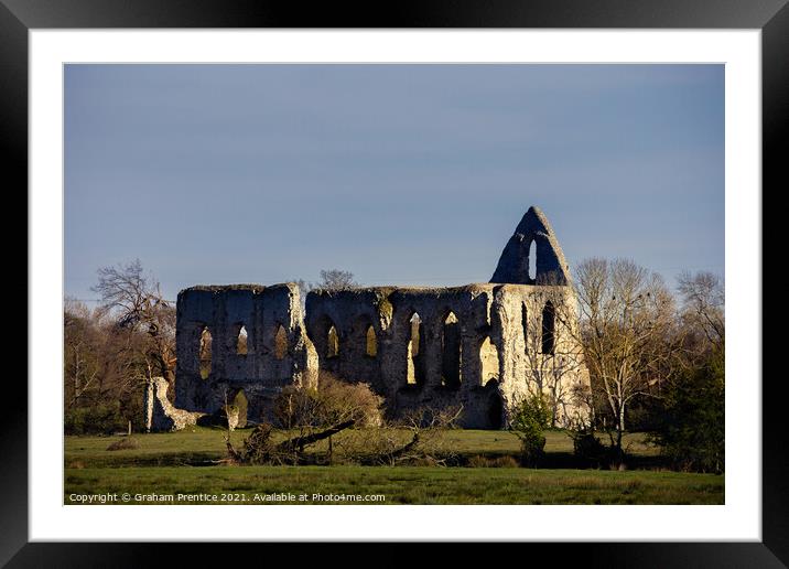 Newark Priory in Late Afternoon Light Framed Mounted Print by Graham Prentice