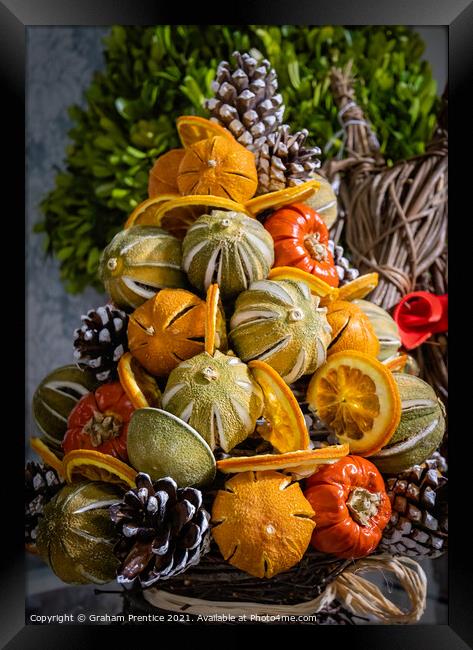 Seasonal Dried Fruits Framed Print by Graham Prentice