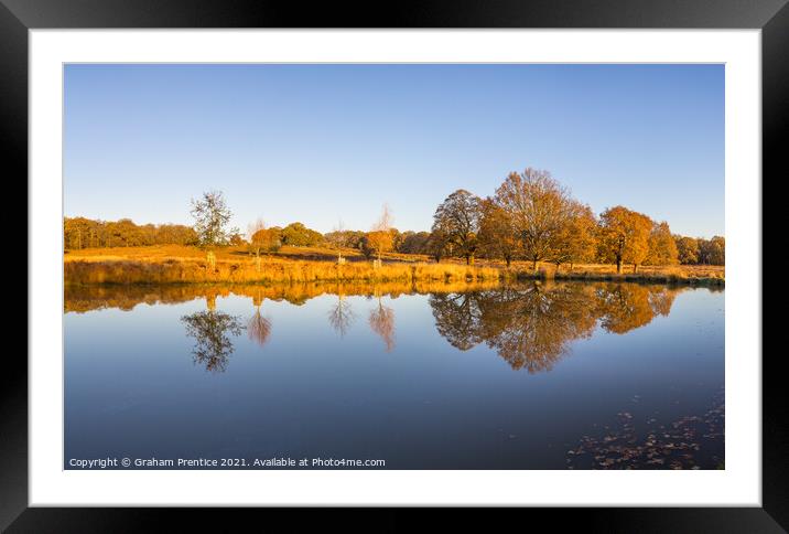 Leg of Mutton Pond in Richmond Park Framed Mounted Print by Graham Prentice