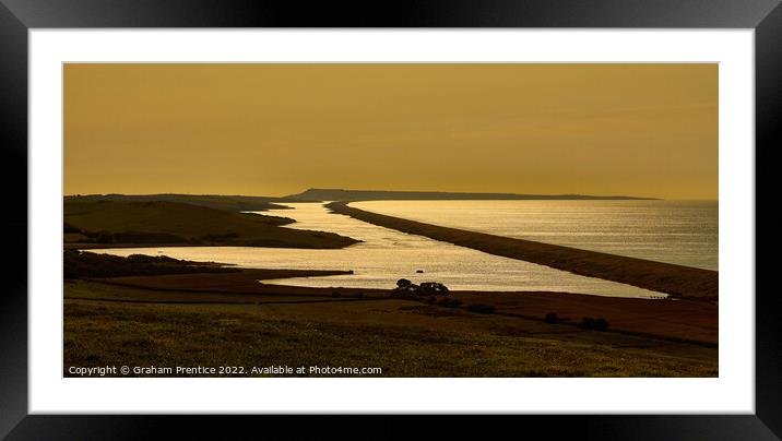 Fleet Lagoon, Chesil Bank, Dorset Framed Mounted Print by Graham Prentice