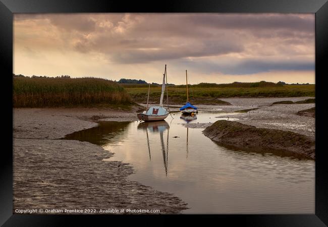 Brancaster Staithe Boats Framed Print by Graham Prentice