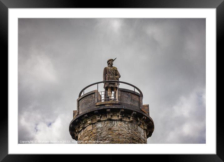Glenfinnan Monument - the anonymous highlander Framed Mounted Print by Graham Prentice
