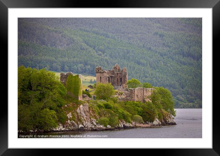Urquhart Castle on Loch Ness Framed Mounted Print by Graham Prentice