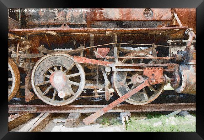 Rusty Train Wheels Framed Print by Graham Prentice