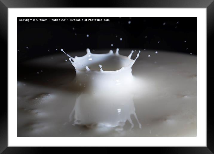 Crown of Milk Framed Mounted Print by Graham Prentice