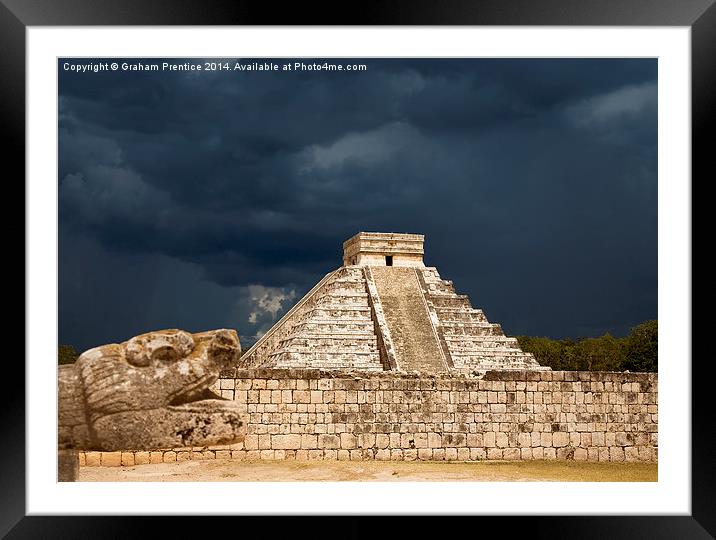 Chichen Itza, Storm Approaching Framed Mounted Print by Graham Prentice