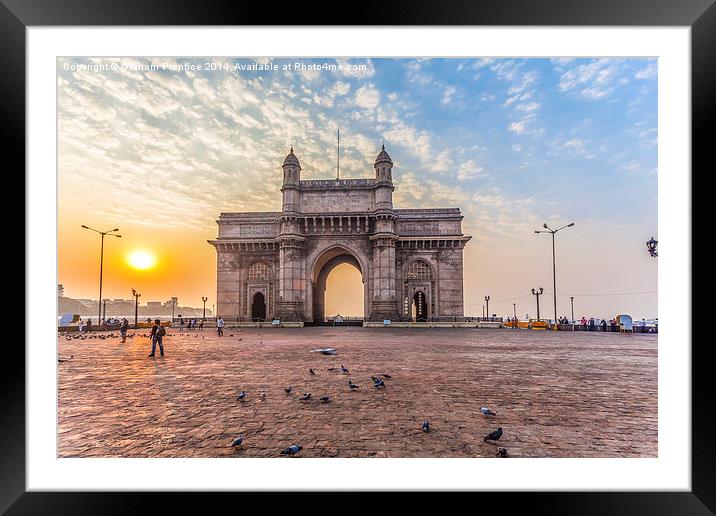 Gateway Of India at Sunrise Framed Mounted Print by Graham Prentice
