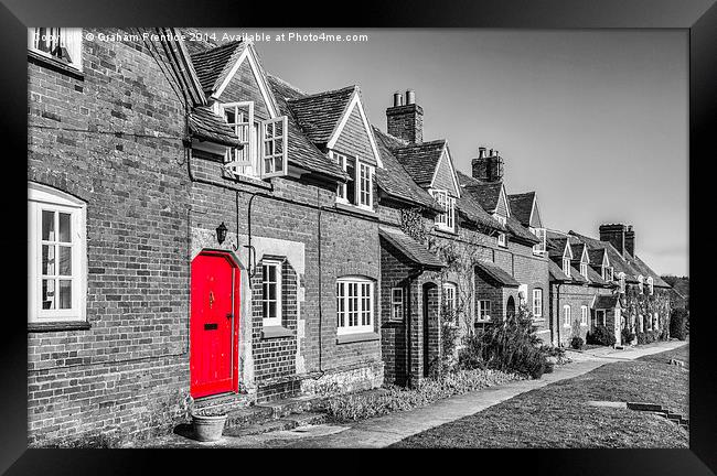 Cottage With Red Door Framed Print by Graham Prentice