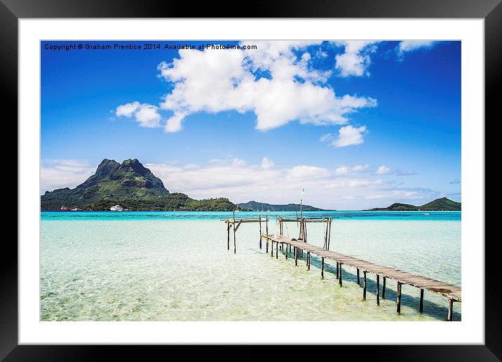 Jetty To Paradise Framed Mounted Print by Graham Prentice