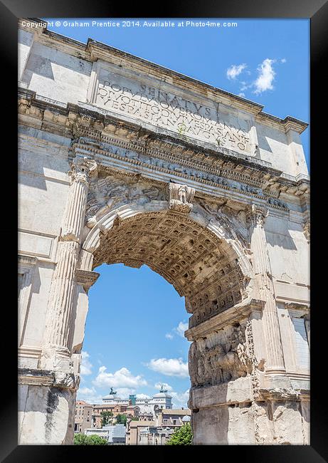 Arch of Titus Framed Print by Graham Prentice