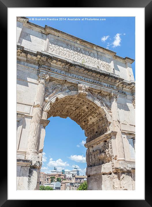 Arch of Titus Framed Mounted Print by Graham Prentice
