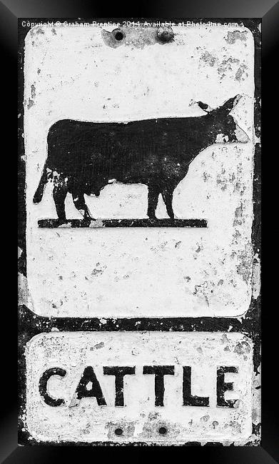 Cattle Sign Framed Print by Graham Prentice