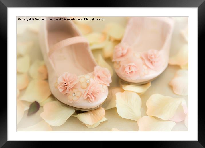 Pink Ballet Shoes Framed Mounted Print by Graham Prentice
