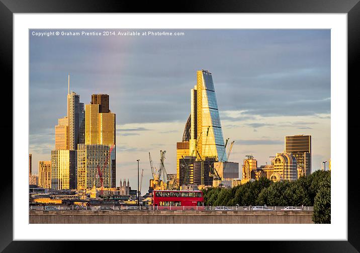  London's Modern Skyline Framed Mounted Print by Graham Prentice