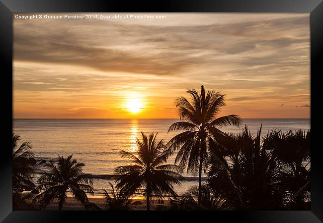  Tropical Sunset Framed Print by Graham Prentice