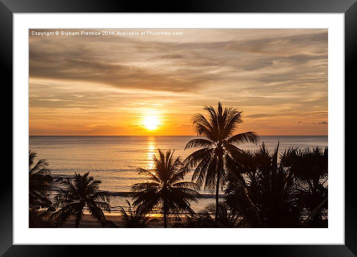  Tropical Sunset Framed Mounted Print by Graham Prentice