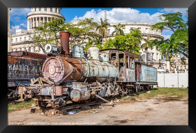 Cuban Steam Locomotive Framed Print by Graham Prentice