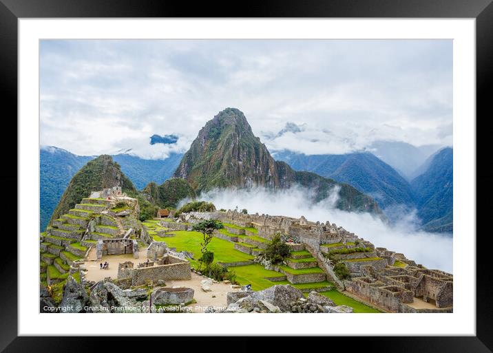 Machu Picchu Ruins Framed Mounted Print by Graham Prentice