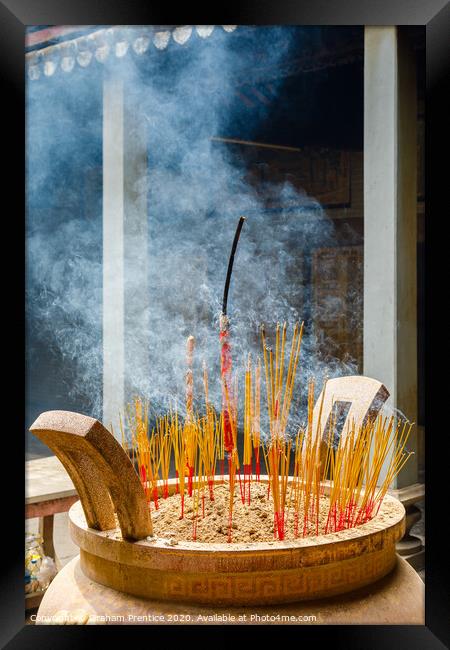 Incense Burner Framed Print by Graham Prentice