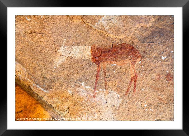 Ancient African Rock Art Framed Mounted Print by Graham Prentice
