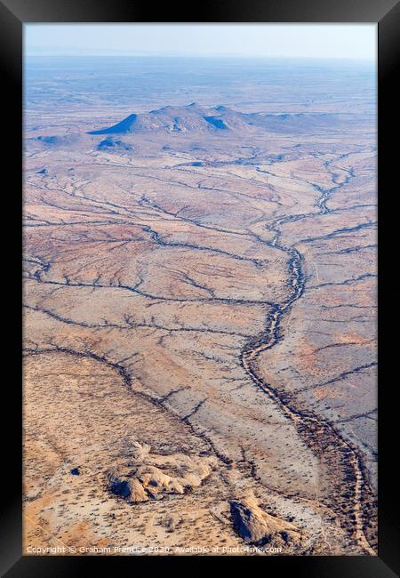 Dried up River, Namib Desert, Namibia Framed Print by Graham Prentice