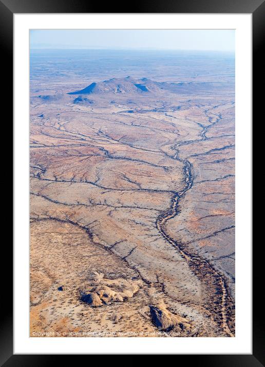 Dried up River, Namib Desert, Namibia Framed Mounted Print by Graham Prentice