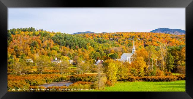 Stowe, New England in the Fall Framed Print by Graham Prentice