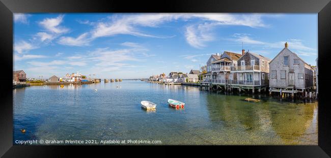 Waterfront Houses in Nantucket Framed Print by Graham Prentice
