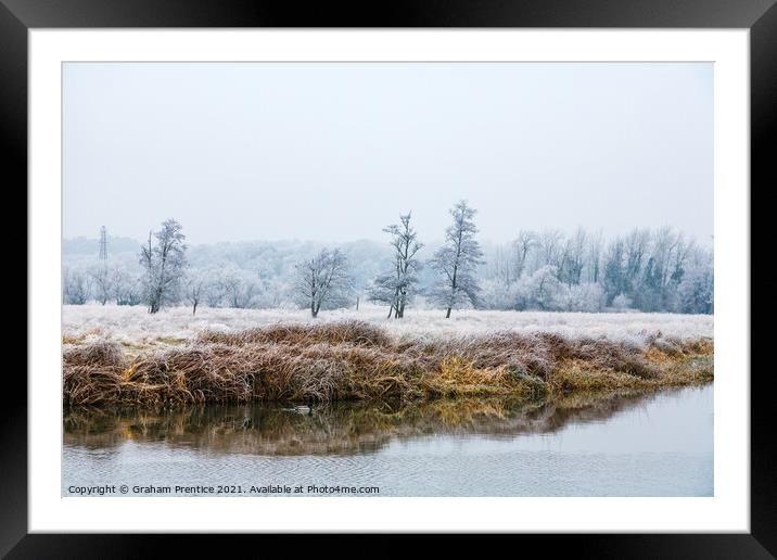 Winter River Landscape Framed Mounted Print by Graham Prentice