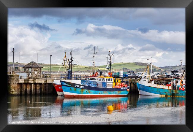 Fishing Boats in Padstow Harbour Framed Print by Graham Prentice